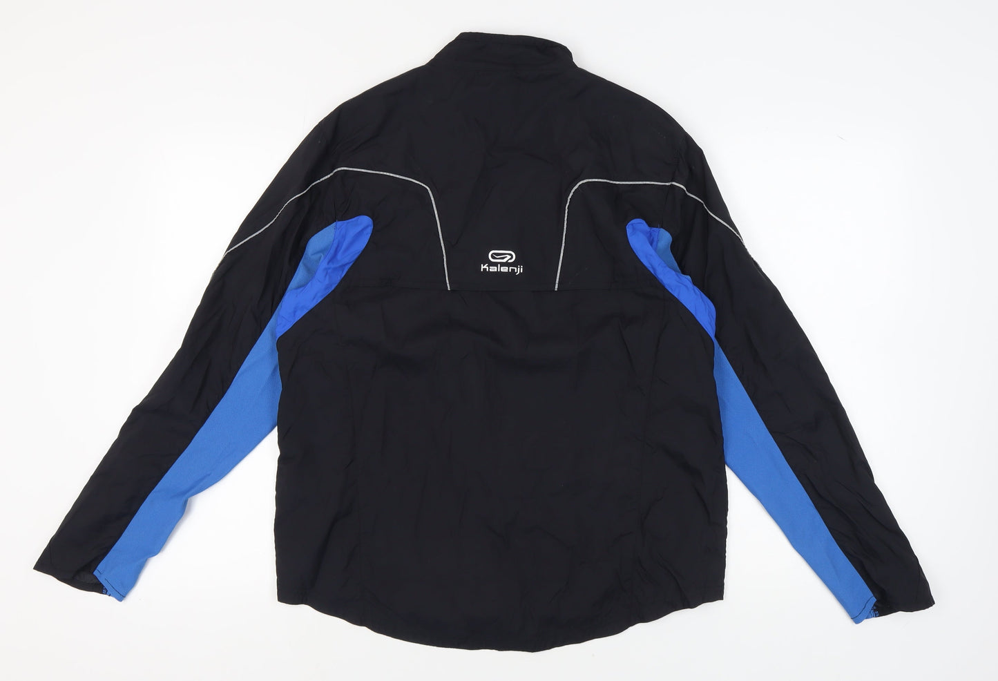 Kalenji Men's XL Black/Blue Track Jacket Reflective