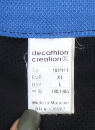 Kalenji Men's XL Black/Blue Track Jacket Reflective