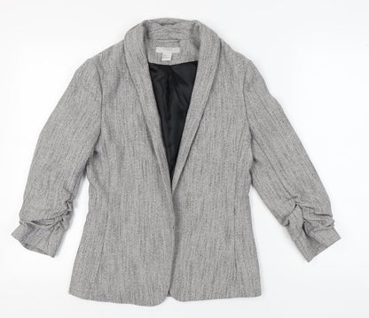 H&M Women's Grey Tweed Blazer Size 8