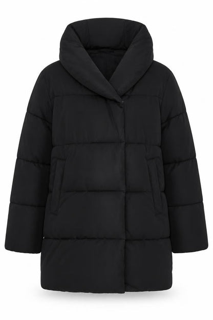 Womens UK Size 8 H&M Black Puffer Jacket