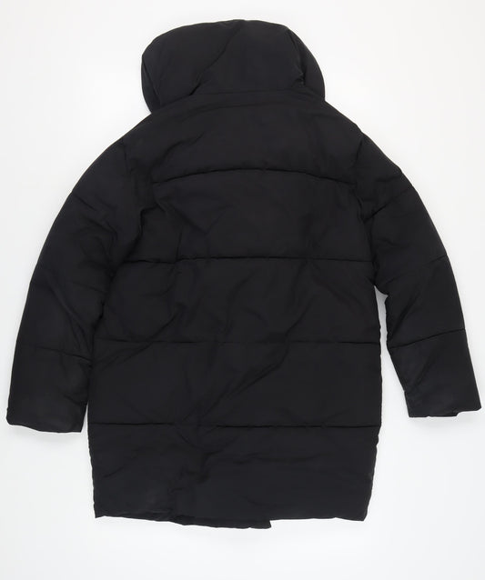 Womens UK Size 8 H&M Black Puffer Jacket