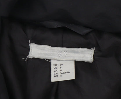 Womens UK Size 8 H&M Black Puffer Jacket