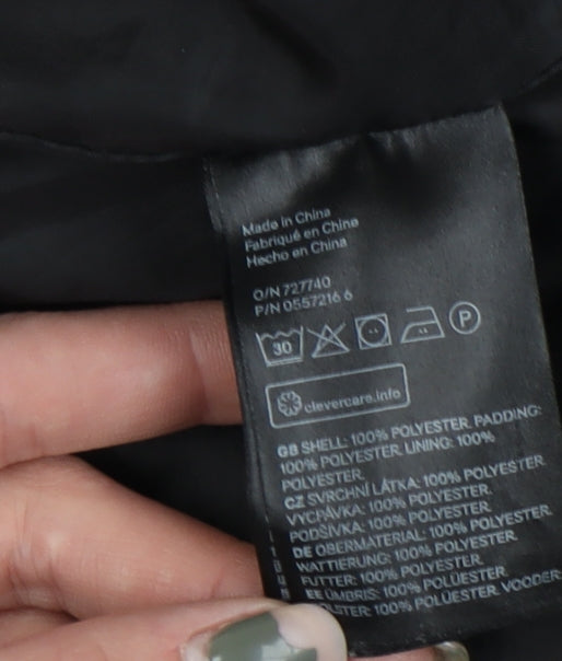 Womens UK Size 8 H&M Black Puffer Jacket