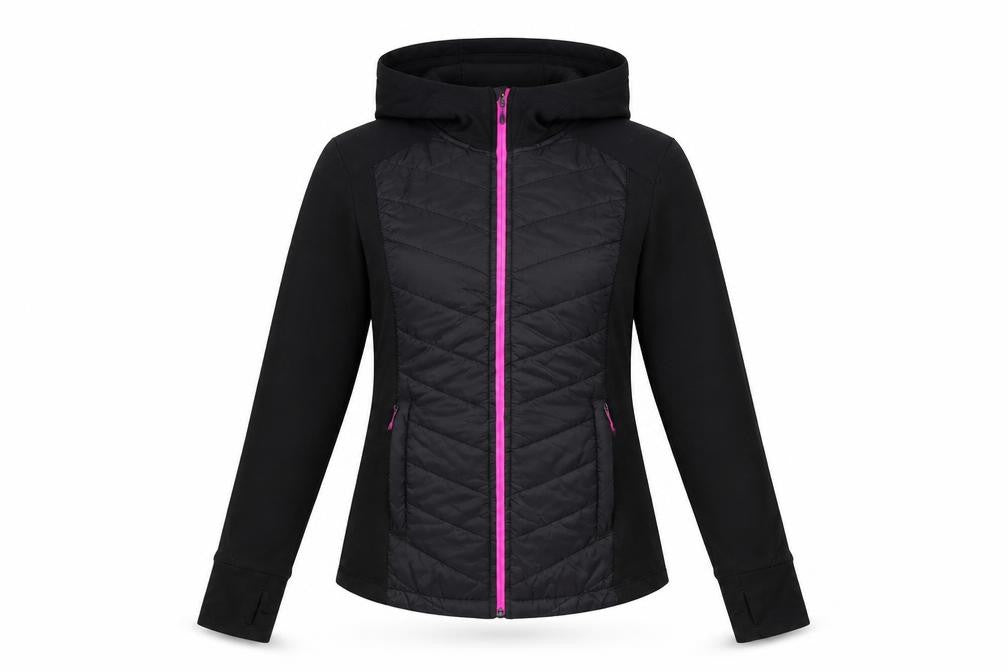 H&M Women's Black Hooded Jacket Size 12