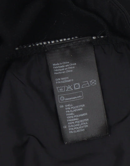 H&M Women's Black Hooded Jacket Size 12