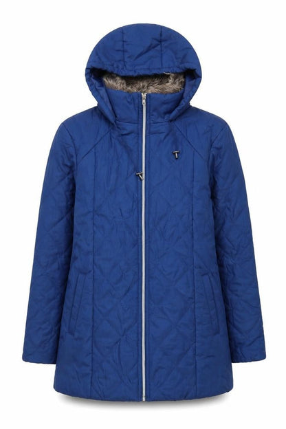 Womens UK Size M ANNE DE LANÇAY Blue Puffer Jacket