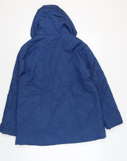 Womens UK Size M ANNE DE LANÇAY Blue Puffer Jacket