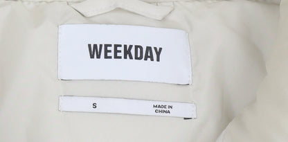 Mens UK Size S Weekday Ivory Puffer Jacket