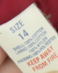 Casual Club Women's Red Long Jacket Size 14