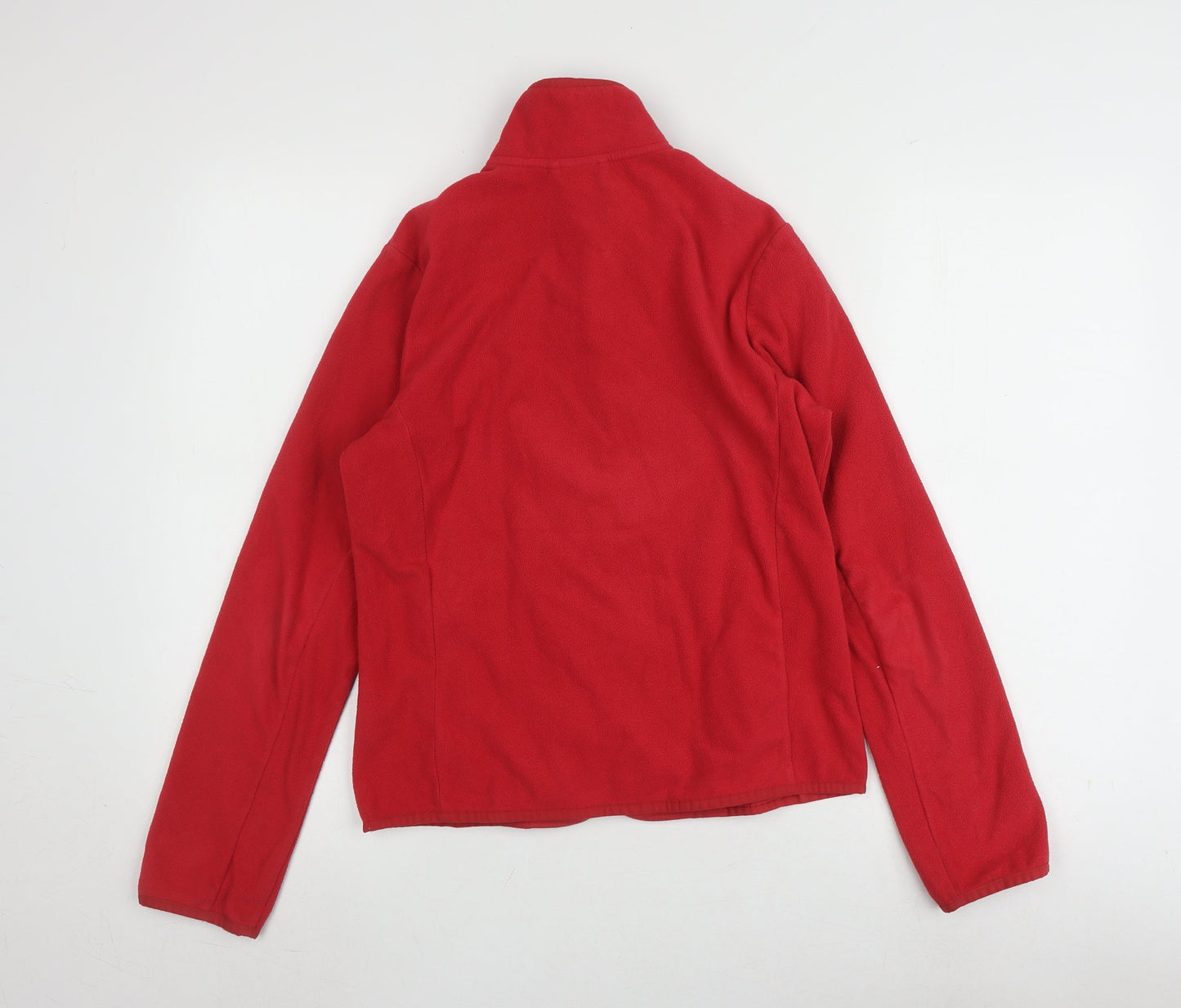 Adidas Women's Red Full Zip Fleece Jacket Size 12
