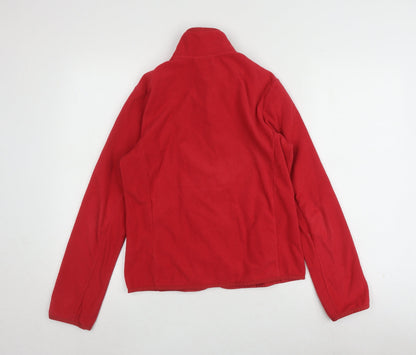 Adidas Women's Red Full Zip Fleece Jacket Size 12