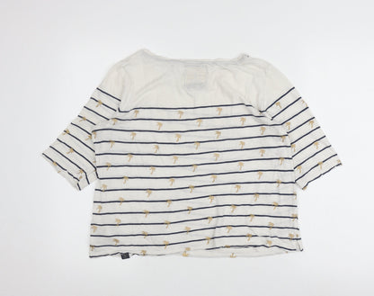 Womens UK Size M Superdry White Basic T-Shirt