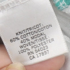 Banana Republic Women's Striped Blouse L, Green/White