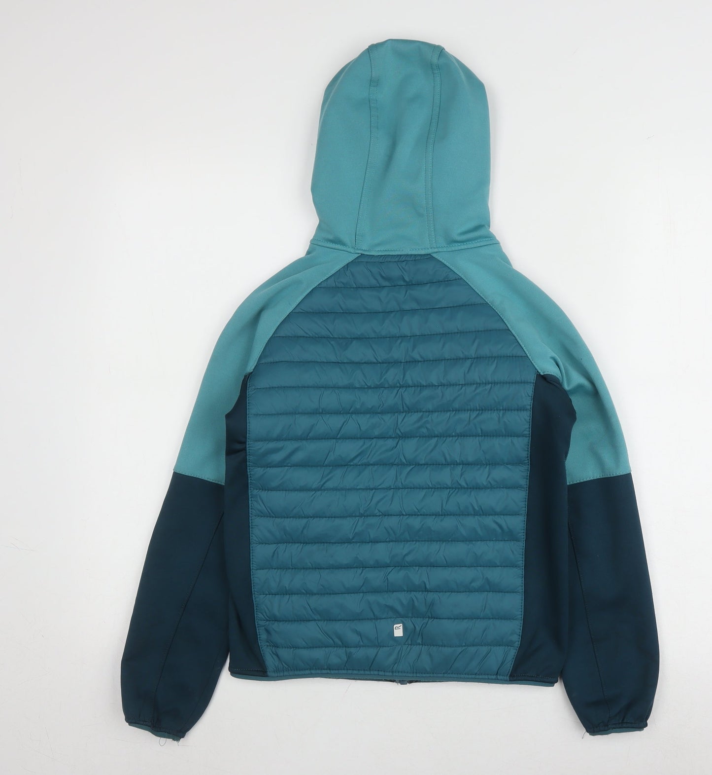 Regatta Girls Blue Puffer Jacket 10Y Hooded Casual Outerwear