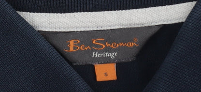 Ben Sherman Men's Black Cotton Polo Shirt Size S