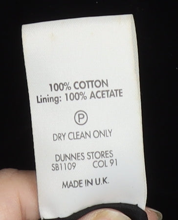 Collezioni Women's Black Cotton Button Jacket Size 12