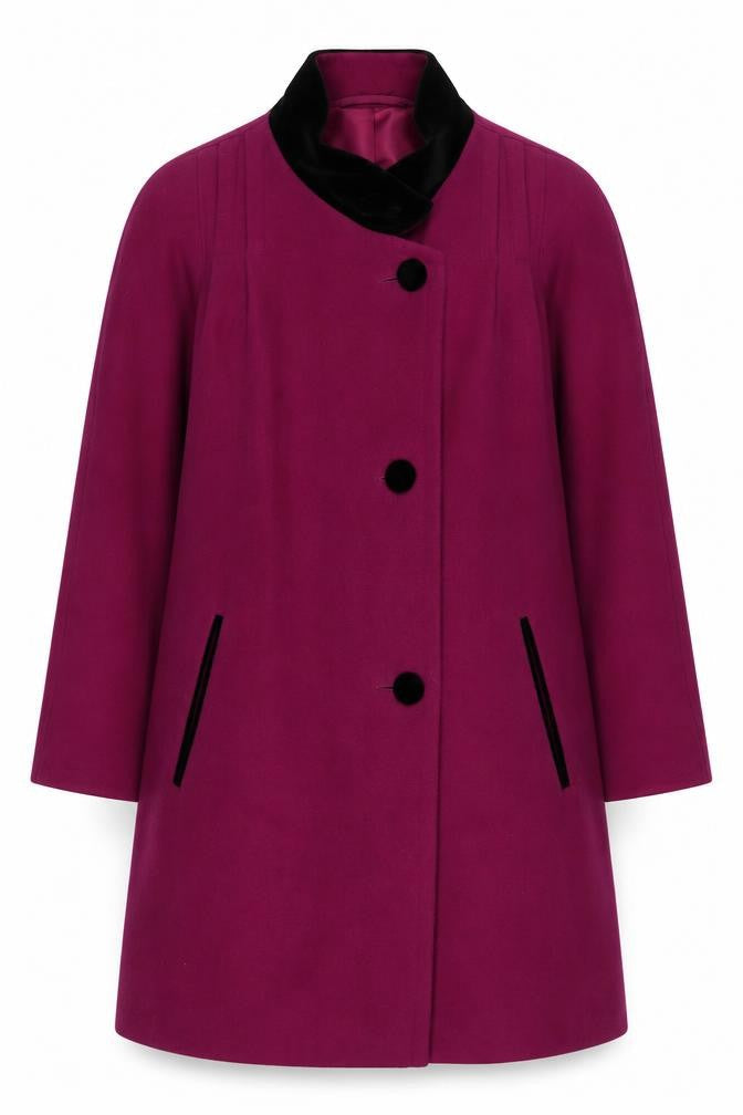 Womens UK Size 12 C&A Purple Overcoat