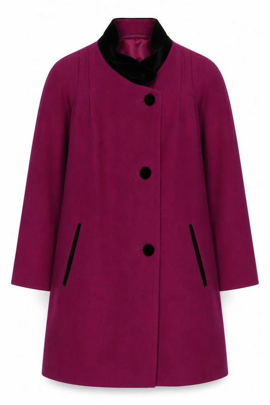 Womens UK Size 12 C&A Purple Overcoat