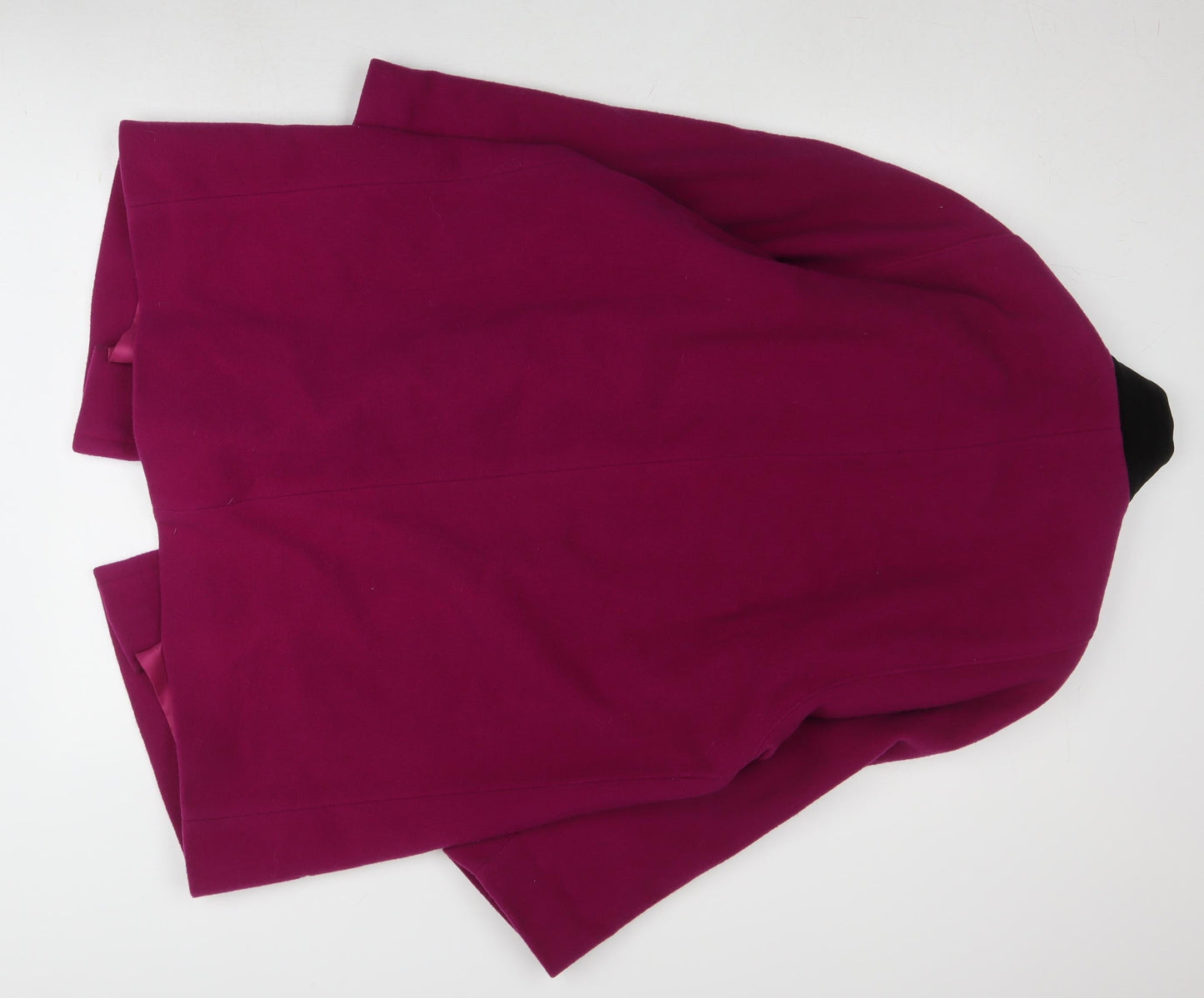 C&A Women's Purple Wool Coat, Size 12, Button Closure