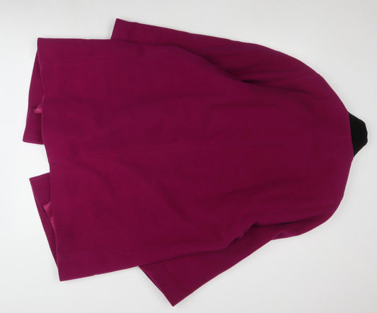 C&A Women's Purple Wool Coat, Size 12, Button Closure
