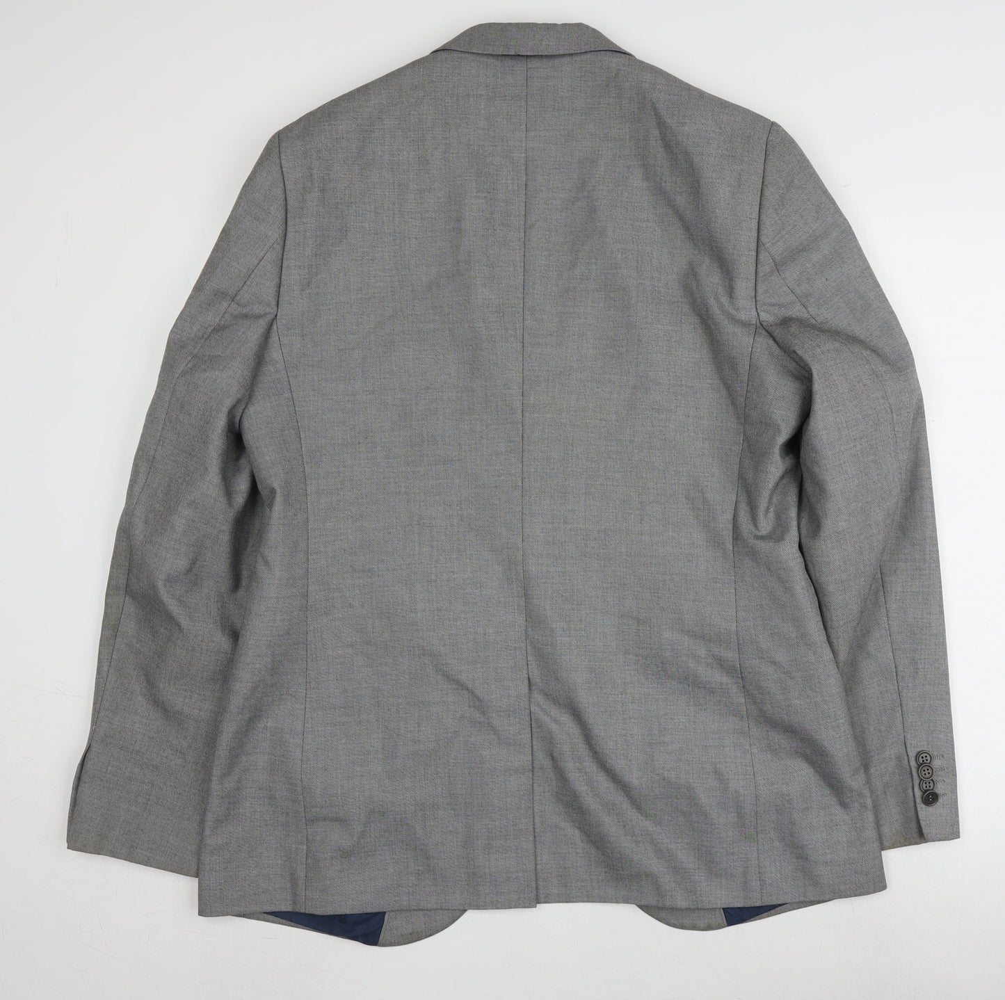 Mens UK Size 42 River Island Regular Grey Suit Jacket