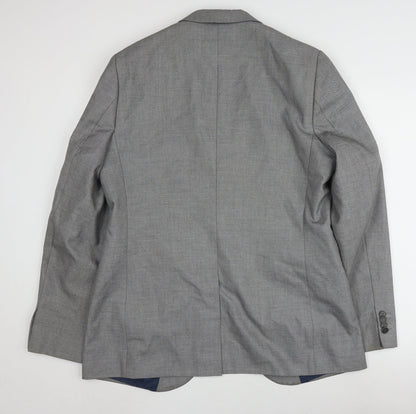 Mens UK Size 42 River Island Regular Grey Suit Jacket