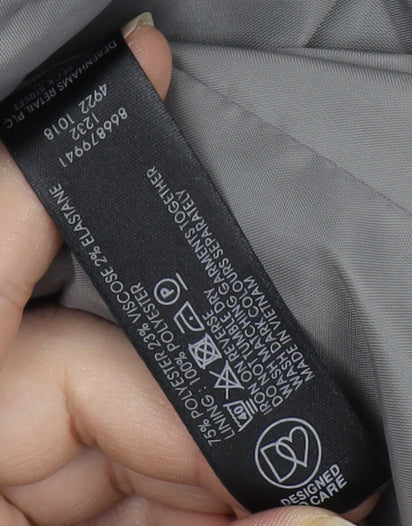 Debenhams Women’s Black Pinstripe Blazer Size 16 Petite