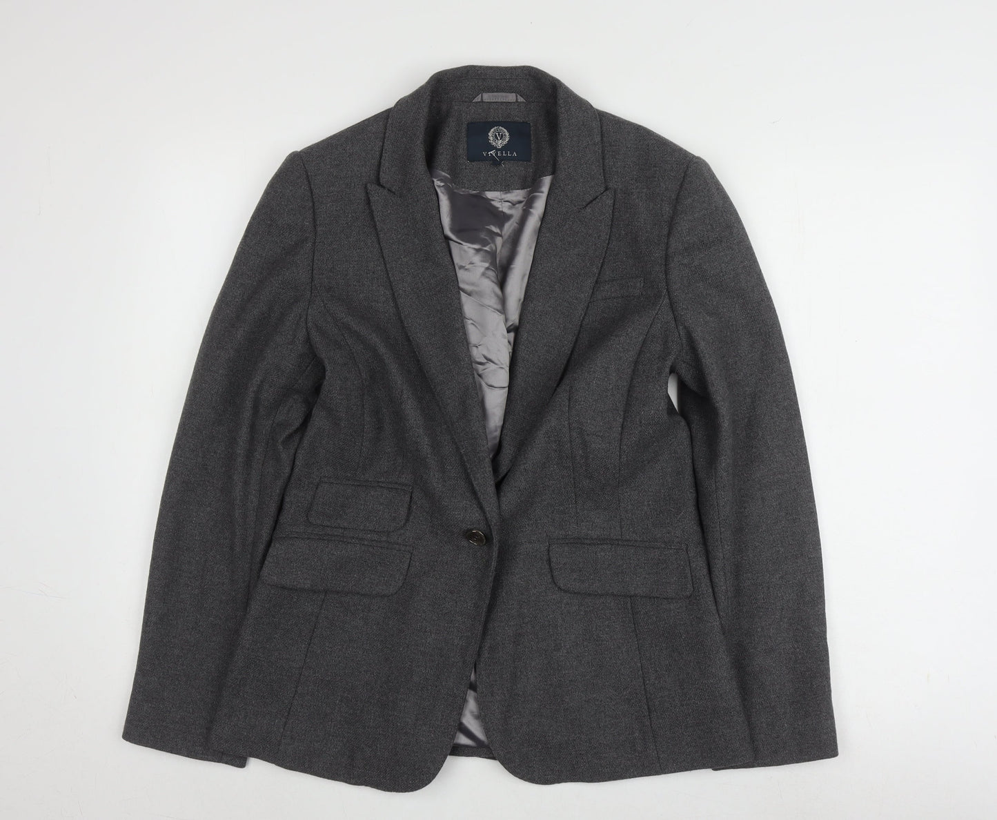 Viyella Women’s Grey Blazer Size 10 Regular Fit