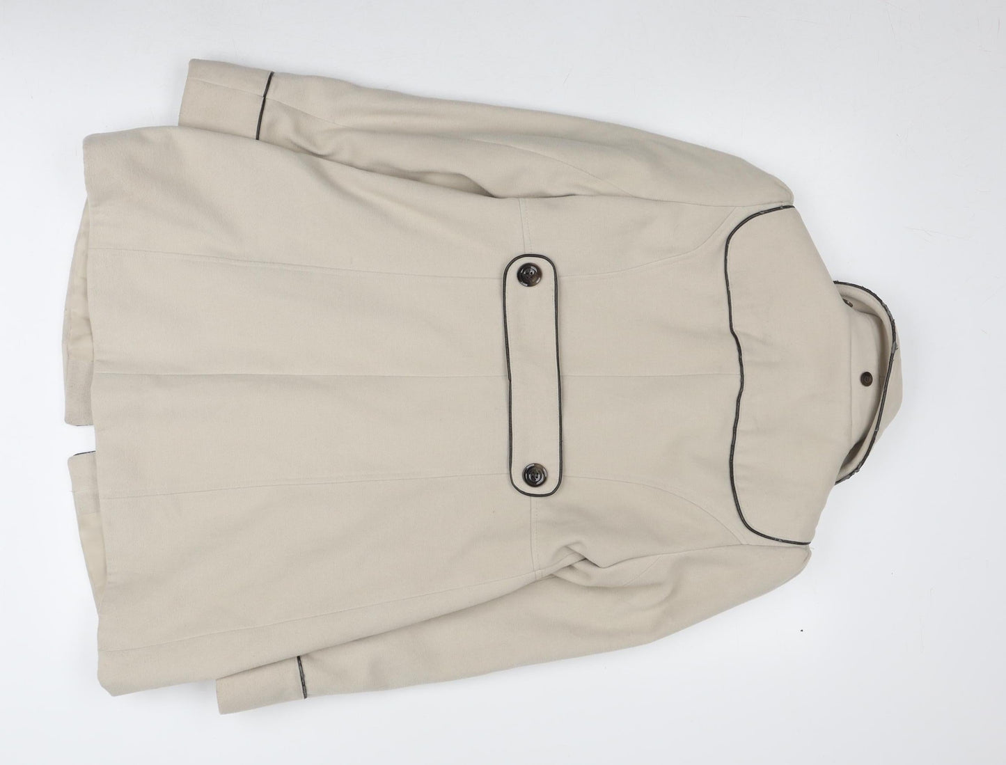 Dunnes Women's Beige Mid-Length Toggle Coat Size 10