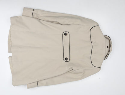 Dunnes Women's Beige Mid-Length Toggle Coat Size 10