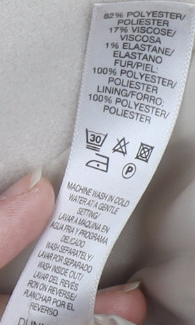 Dunnes Women's Beige Mid-Length Toggle Coat Size 10