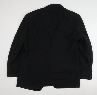 Mens UK Size 42 St Michael Regular Black Suit Tuxedo