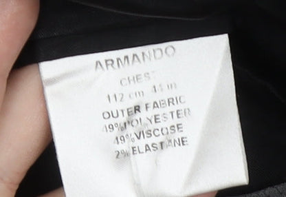 Armando Men's Black Blazer 44 Jacket Formal Wear