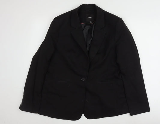 Next Women’s Black Blazer Size 16 Single-Breasted