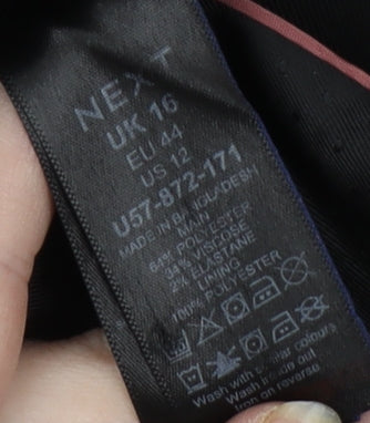 Next Women’s Black Blazer Size 16 Single-Breasted