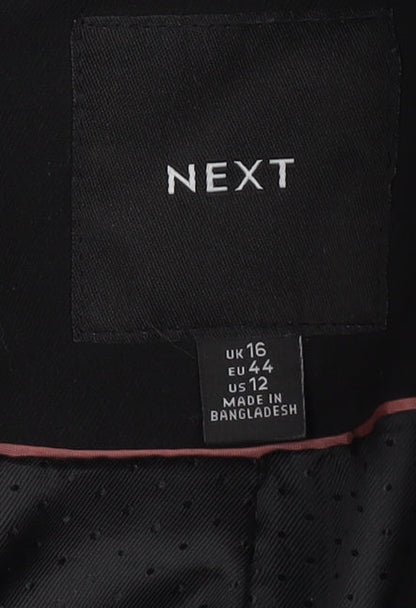 Next Women’s Black Blazer Size 16 Single-Breasted