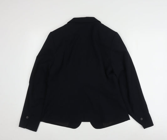 H&M Women's Black Blazer - Size 8, Regular Fit, Classic