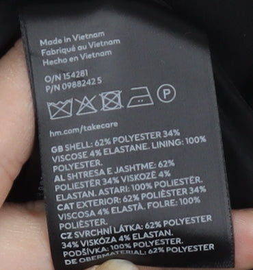 H&M Women's Black Blazer - Size 8, Regular Fit, Classic