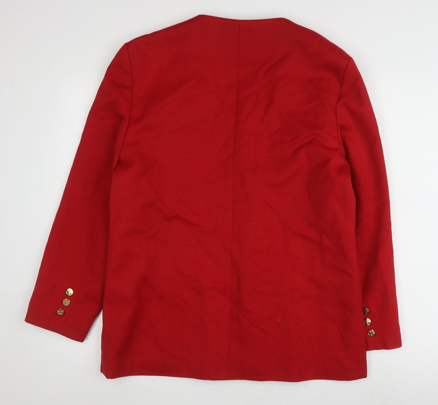 Fiorella Women's Red Wool Blazer, Size 14