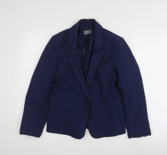 Oasis Women's Blue Blazer Size 10, Notch Lapel, Lined