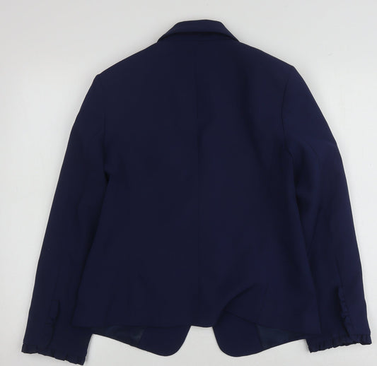 Oasis Women's Blue Blazer Size 10, Notch Lapel, Lined