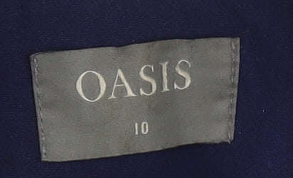 Oasis Women's Blue Blazer Size 10, Notch Lapel, Lined