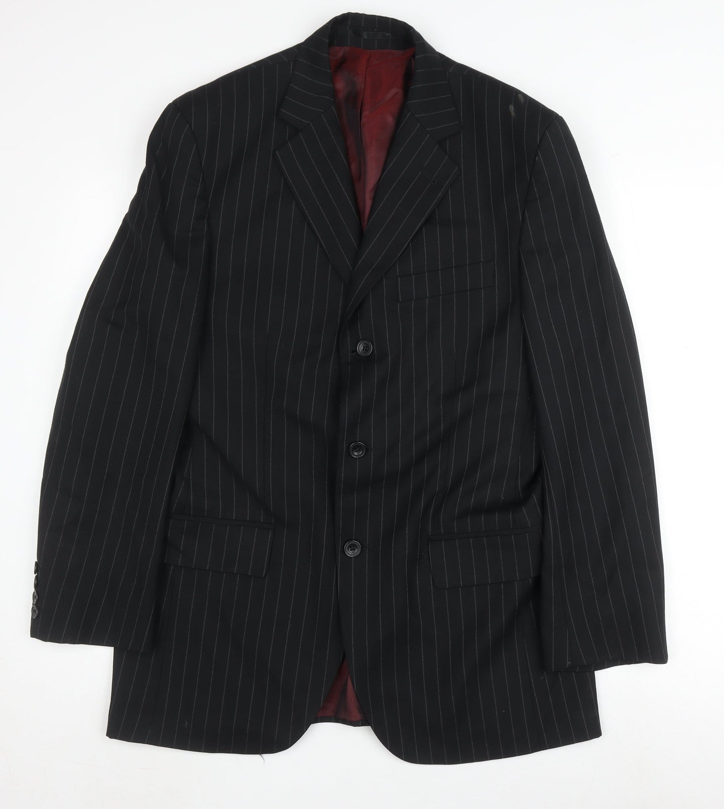 Mens UK Size 36 Dehavilland Regular Black Suit Jacket
