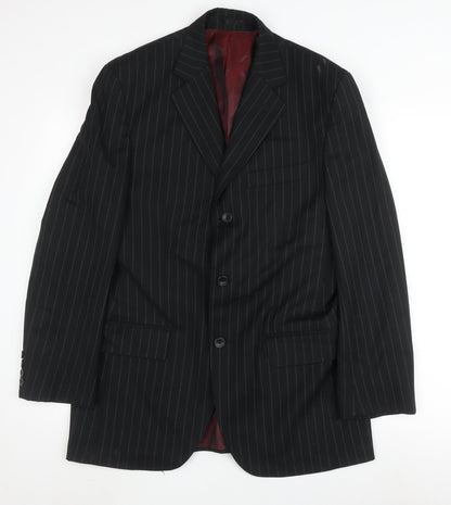 Mens UK Size 36 Dehavilland Regular Black Suit Jacket
