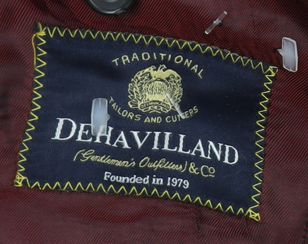 Mens UK Size 36 Dehavilland Regular Black Suit Jacket
