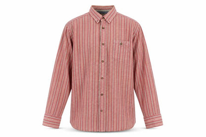 Mantaray Men's Red Striped Button-Up Shirt, Size S