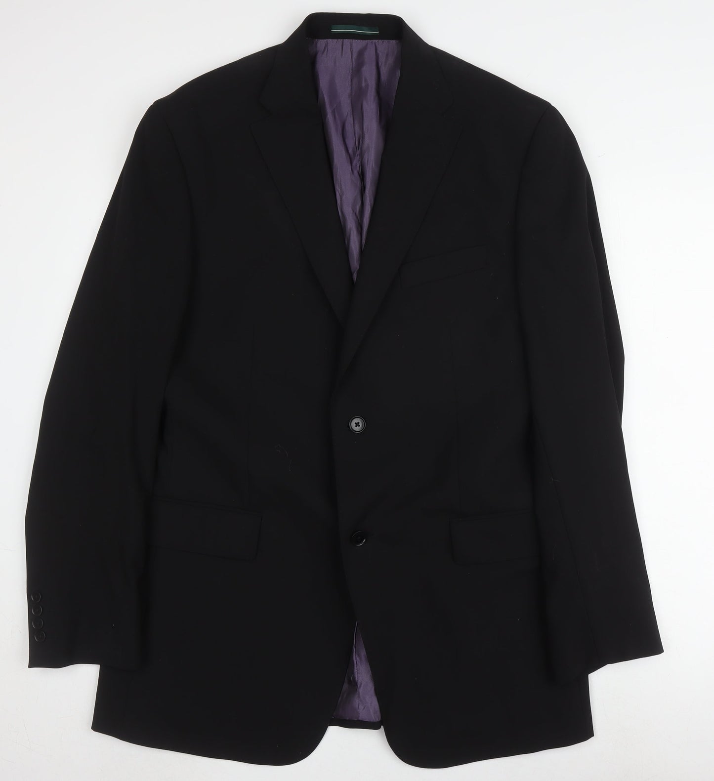 Mens UK Size 42 Greenwoods Regular Black Suit Jacket