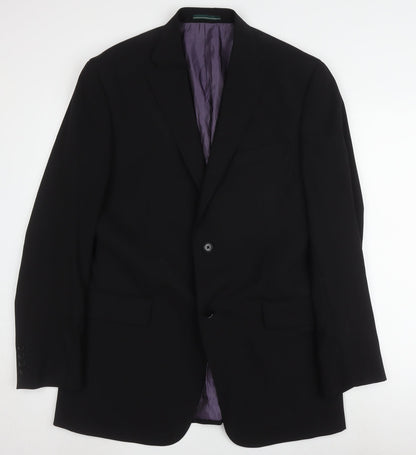 Mens UK Size 42 Greenwoods Regular Black Suit Jacket