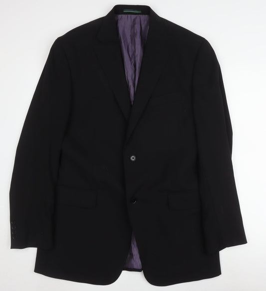 Mens UK Size 42 Greenwoods Regular Black Suit Jacket