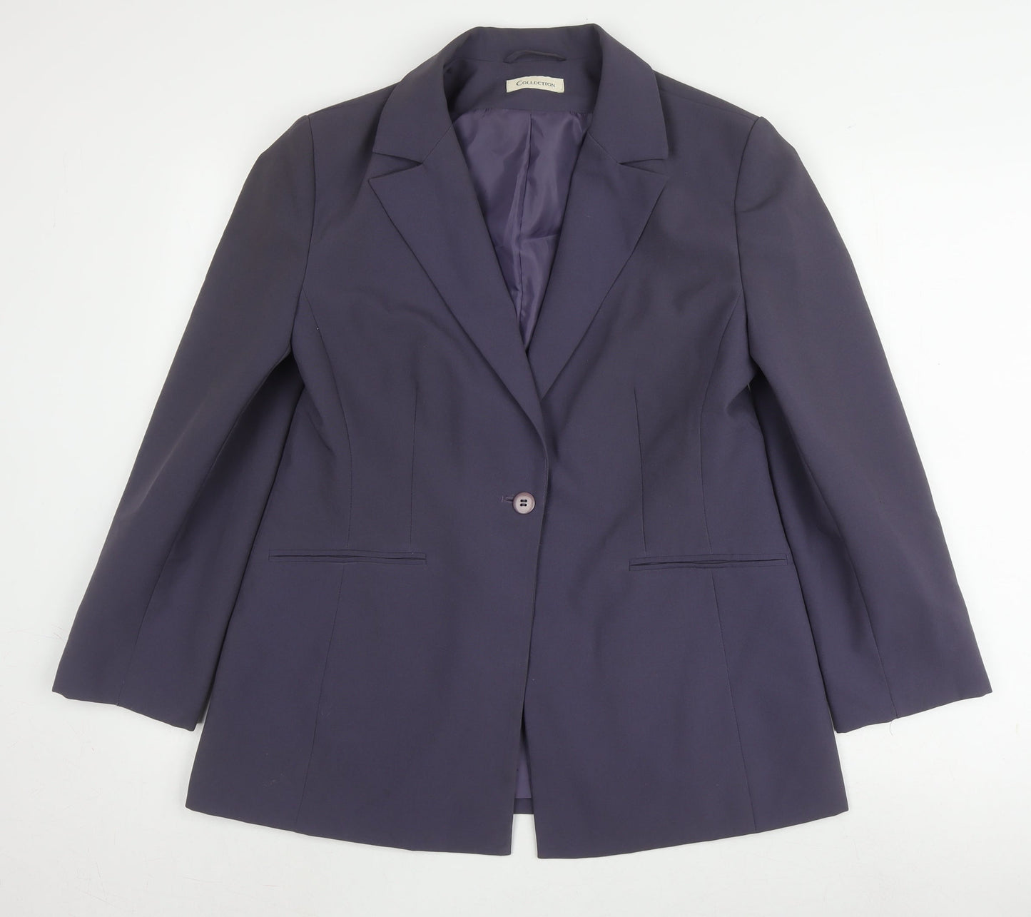 Womens UK Size 14 Collection Regular Purple Blazer